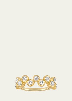 Clique Large Band Ring in 18K Yellow Gold and Diamonds