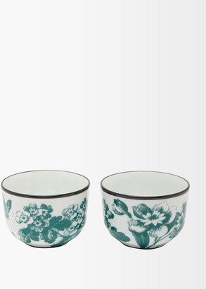 Set Of Two Herbarium Porcelain Teacups