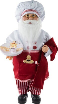 Northlight 16 Chef Santa with Cookies and Napkin Christmas Figure