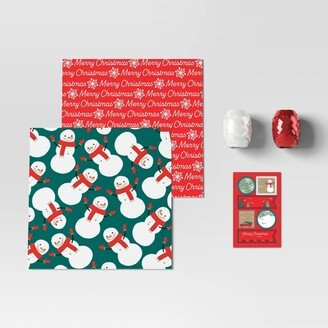 50 sq ft Christmas Gift Packaging Set Green/Red - Wondershop™