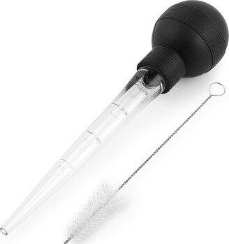 Transparent Turkey Baster With Detachable Bulb Includes Cleaning Brush