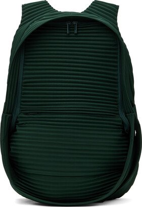 Green Pleats Daypack Backpack