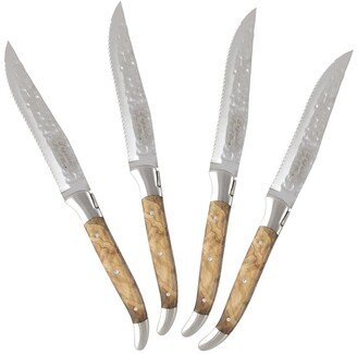 Laguiole Connoisseur Olivewood Handle Steak Knives-AA