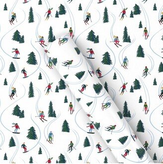 25 sq ft Skiing Christmas Gift Wrap White - Wondershop™