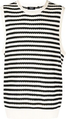 Striped Sleeveless Jumper