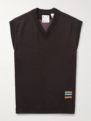 Paul Smith Stripe-Jacquard Organic Cotton Sweater Vest
