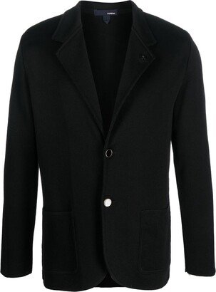 Single-Breasted Cotton-Blend Blazer-AF