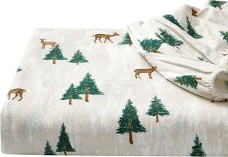 Deer Hollow Cotton Flannel 4-Piece Full Sheet Set