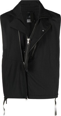 Rider layered zipped gilet