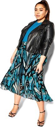 | Women's Plus Size Sabrina Print Skirt - - 12 Plus