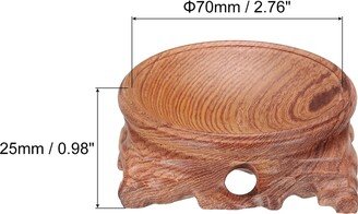 Unique Bargains Wooden Ball Stand Holders Displays Base 70mm Diameter Red for Crystal Ball 2 Pcs