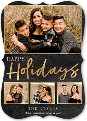 Holiday Cards: Togetherness Holiday Card, Grey, 5X7, Holiday, Pearl Shimmer Cardstock, Bracket