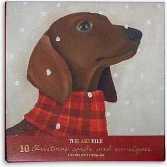 Selfridges Edit Dacshund & Greyhound Christmas Card 14cm x 14cm