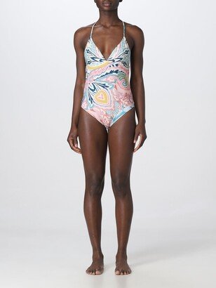 swimsuit with all-over Paisley sunburst print