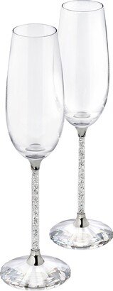 Crystalline Set of 2 Toasting Flutes