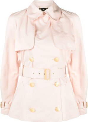 Belted Short Trench Coat-AB