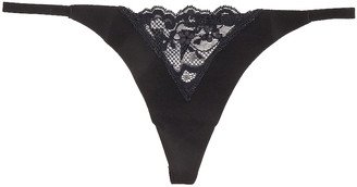 Charlotte Lace V String Panty in Black