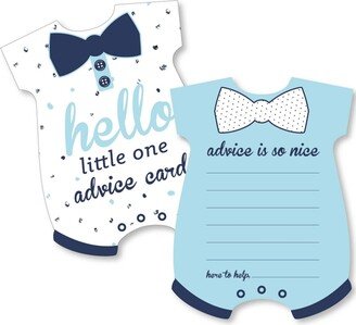 Big Dot Of Happiness Hello Little One & Silver - Activities - Shaped Advice Cards Game - 20 Ct