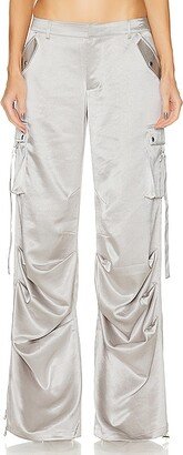 Lai Cargo Pant in Metallic Silver