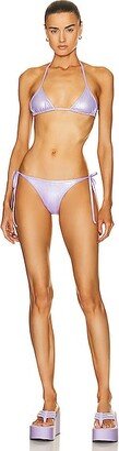 Glossy Bikini Set in Lavender