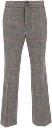 Plaid Straight Leg Trousers