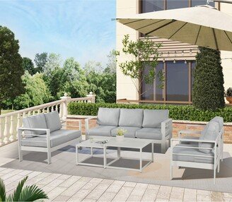 Royalcraft 6 pcs Aluminum Outdoor Patio Conversation Set