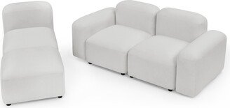 IGEMANINC Minimalism L-Shape Modular Sectional Sofa, DIY Combination Living Room Sofa Couch-AB