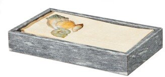 Marble Crafter Eris Collection Cloud Gray Marble Guest Towel Tray