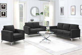 BESTCOSTY Modern 3-Piece Sofa Sets with Chenille Upholstered Couches Sets-AA