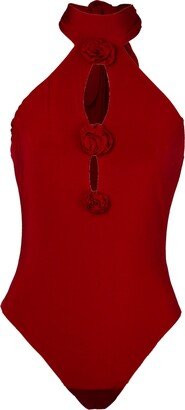 Cut-out Detail Halterneck Bodysuit