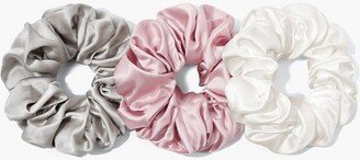 Mommesilk Pure Silk Scrunchies 3PCS - Americana Summer, Normal