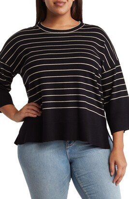 Stripe Crewneck Pullover Sweater