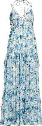 Doris Silk Floral Maxi Dress