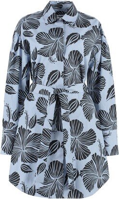 Hibiscus Printed Shirt Dress