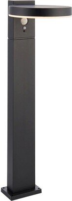 Loops 500mm Outdoor Bollard Post Light - PIR Sensor - Textured Black & White