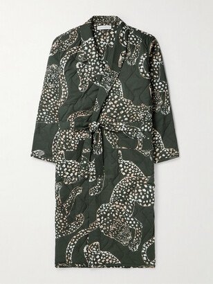 Quilted Printed Cotton Robe-AA