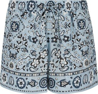 Pisces Dream Printed Drawstring Shorts