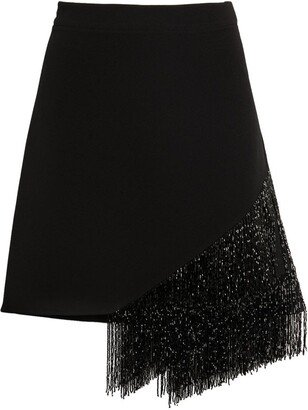 Fringed A-Line Mini Skirt