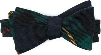 Checked Wool Bow Tie