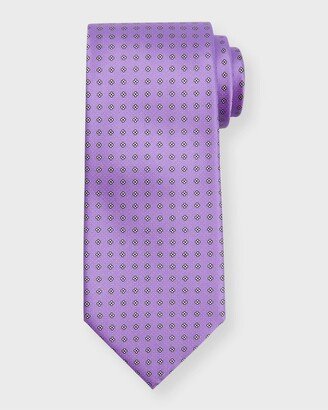 Men's Micro-Print Silk Tie-AC