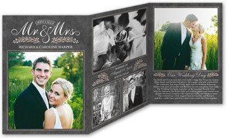 Wedding Announcements: Sweet Vines Story Wedding Announcement, Grey, Pearl Shimmer Cardstock