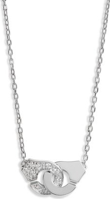 Menottes R8 Half Diamond White Gold Necklace