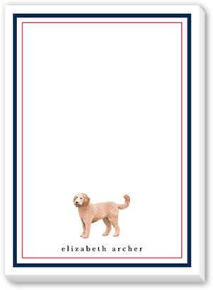 Notepads: Doodle Dog Love 5X7 Notepad, Blue, Matte