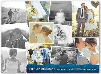 Wedding Announcements: Shimmering Snapshots Wedding Announcement, Blue, Matte, Signature Smooth Cardstock, Square