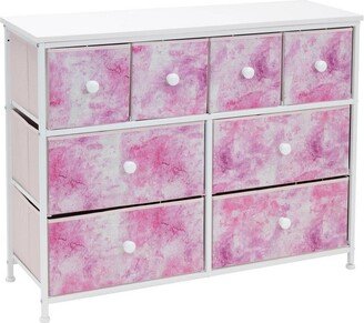 Drawer Fabric Dresser for Bedroom Home and Office Pink