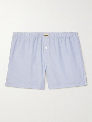 Striped Cotton-Poplin Boxer Shorts