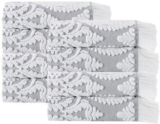 Laina Turkish Cotton Silver Hand Towels - Set of 8