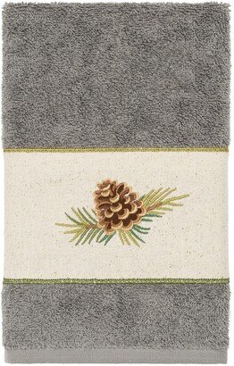 Pierre Embellished Hand Towel - Dark Gray