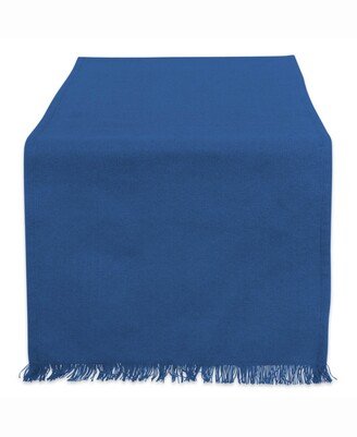 Solid Navy Heavyweight Fringed Table Runner 14 X 72