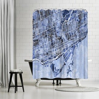 71 x 74 Shower Curtain, Toronto Street Map New 3 by Michael Tompsett - Art Pause